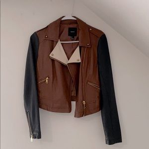 Faux-Leather Moto jacket